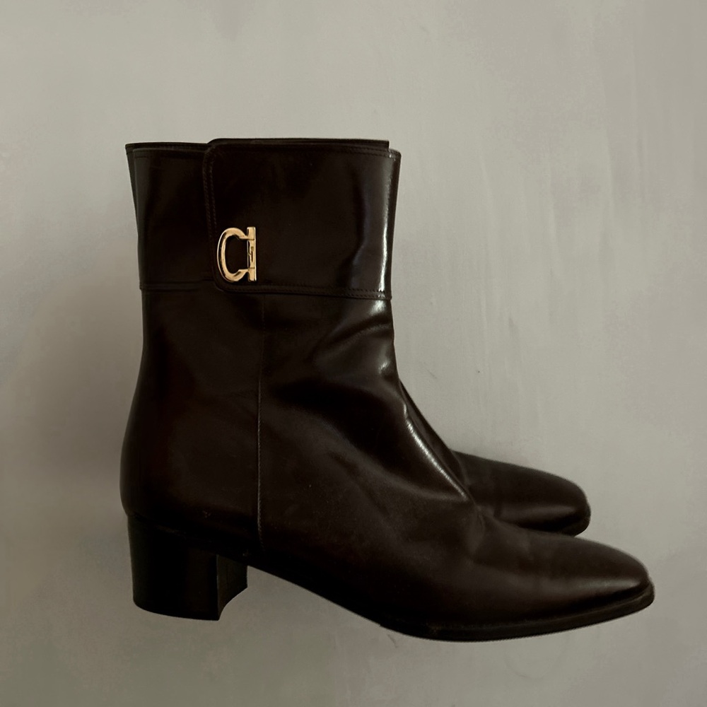 Vintage Salvatore Ferragamo Leather Boots